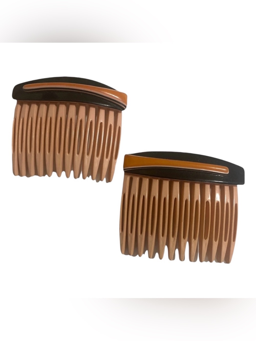 1980’s Vintage Carita‎ Hair Combs, HandMade in France, Deadstock/ Unworn, Pair